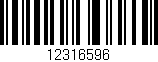 Código de barras (EAN, GTIN, SKU, ISBN): '12316596'