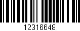 Código de barras (EAN, GTIN, SKU, ISBN): '12316648'