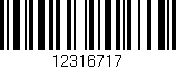 Código de barras (EAN, GTIN, SKU, ISBN): '12316717'