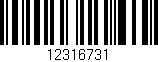 Código de barras (EAN, GTIN, SKU, ISBN): '12316731'