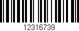 Código de barras (EAN, GTIN, SKU, ISBN): '12316739'