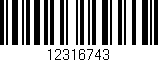 Código de barras (EAN, GTIN, SKU, ISBN): '12316743'