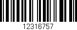 Código de barras (EAN, GTIN, SKU, ISBN): '12316757'