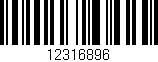 Código de barras (EAN, GTIN, SKU, ISBN): '12316896'
