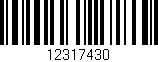 Código de barras (EAN, GTIN, SKU, ISBN): '12317430'