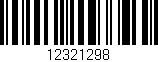 Código de barras (EAN, GTIN, SKU, ISBN): '12321298'