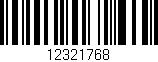 Código de barras (EAN, GTIN, SKU, ISBN): '12321768'