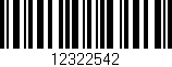 Código de barras (EAN, GTIN, SKU, ISBN): '12322542'