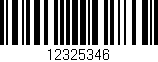 Código de barras (EAN, GTIN, SKU, ISBN): '12325346'