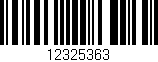 Código de barras (EAN, GTIN, SKU, ISBN): '12325363'