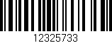 Código de barras (EAN, GTIN, SKU, ISBN): '12325733'