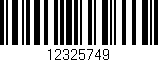 Código de barras (EAN, GTIN, SKU, ISBN): '12325749'