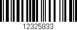 Código de barras (EAN, GTIN, SKU, ISBN): '12325833'