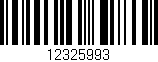Código de barras (EAN, GTIN, SKU, ISBN): '12325993'