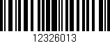 Código de barras (EAN, GTIN, SKU, ISBN): '12326013'