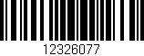 Código de barras (EAN, GTIN, SKU, ISBN): '12326077'