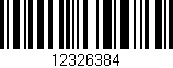 Código de barras (EAN, GTIN, SKU, ISBN): '12326384'
