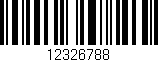 Código de barras (EAN, GTIN, SKU, ISBN): '12326788'
