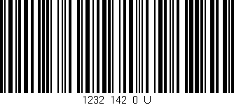 Código de barras (EAN, GTIN, SKU, ISBN): '1232_142_0_U'