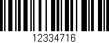 Código de barras (EAN, GTIN, SKU, ISBN): '12334716'