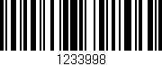 Código de barras (EAN, GTIN, SKU, ISBN): '1233998'