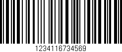 Código de barras (EAN, GTIN, SKU, ISBN): '1234116734569'
