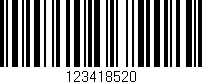 Código de barras (EAN, GTIN, SKU, ISBN): '123418520'