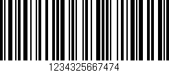 Código de barras (EAN, GTIN, SKU, ISBN): '1234325667474'