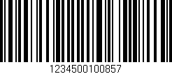 Código de barras (EAN, GTIN, SKU, ISBN): '1234500100857'