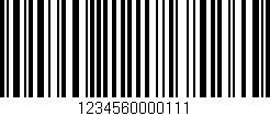 Código de barras (EAN, GTIN, SKU, ISBN): '1234560000111'