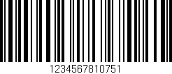 Código de barras (EAN, GTIN, SKU, ISBN): '1234567810751'