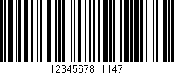 Código de barras (EAN, GTIN, SKU, ISBN): '1234567811147'