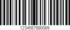 Código de barras (EAN, GTIN, SKU, ISBN): '1234567890089'