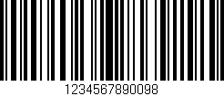 Código de barras (EAN, GTIN, SKU, ISBN): '1234567890098'