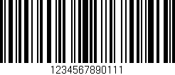 Código de barras (EAN, GTIN, SKU, ISBN): '1234567890111'