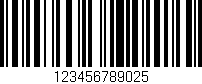Código de barras (EAN, GTIN, SKU, ISBN): '123456789025'
