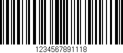 Código de barras (EAN, GTIN, SKU, ISBN): '1234567891118'