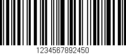 Código de barras (EAN, GTIN, SKU, ISBN): '1234567892450'