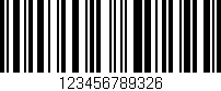 Código de barras (EAN, GTIN, SKU, ISBN): '123456789326'