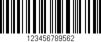 Código de barras (EAN, GTIN, SKU, ISBN): '123456789562'