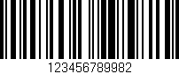 Código de barras (EAN, GTIN, SKU, ISBN): '123456789982'