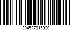 Código de barras (EAN, GTIN, SKU, ISBN): '1234577916320'