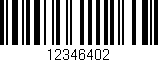 Código de barras (EAN, GTIN, SKU, ISBN): '12346402'