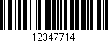 Código de barras (EAN, GTIN, SKU, ISBN): '12347714'