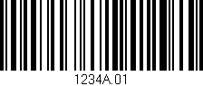 Código de barras (EAN, GTIN, SKU, ISBN): '1234A.01'