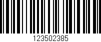 Código de barras (EAN, GTIN, SKU, ISBN): '123502385'