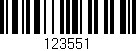 Código de barras (EAN, GTIN, SKU, ISBN): '123551'