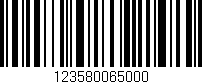 Código de barras (EAN, GTIN, SKU, ISBN): '123580065000'