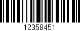 Código de barras (EAN, GTIN, SKU, ISBN): '12358451'