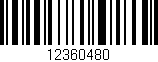 Código de barras (EAN, GTIN, SKU, ISBN): '12360480'